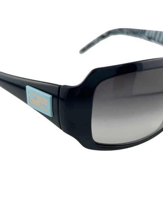 Fendi FF Logo Acetate Indigo Blue Light Sunglasses Eyewear